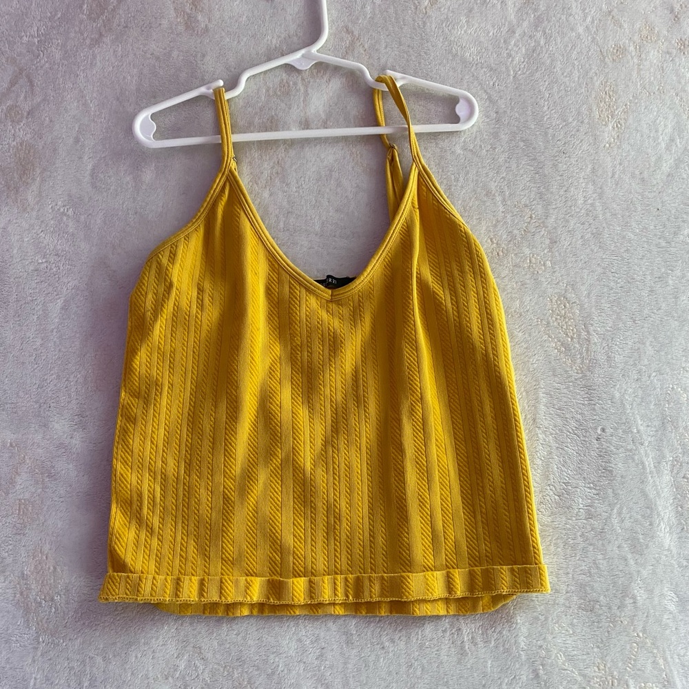 Forever 21 yellow crop tank